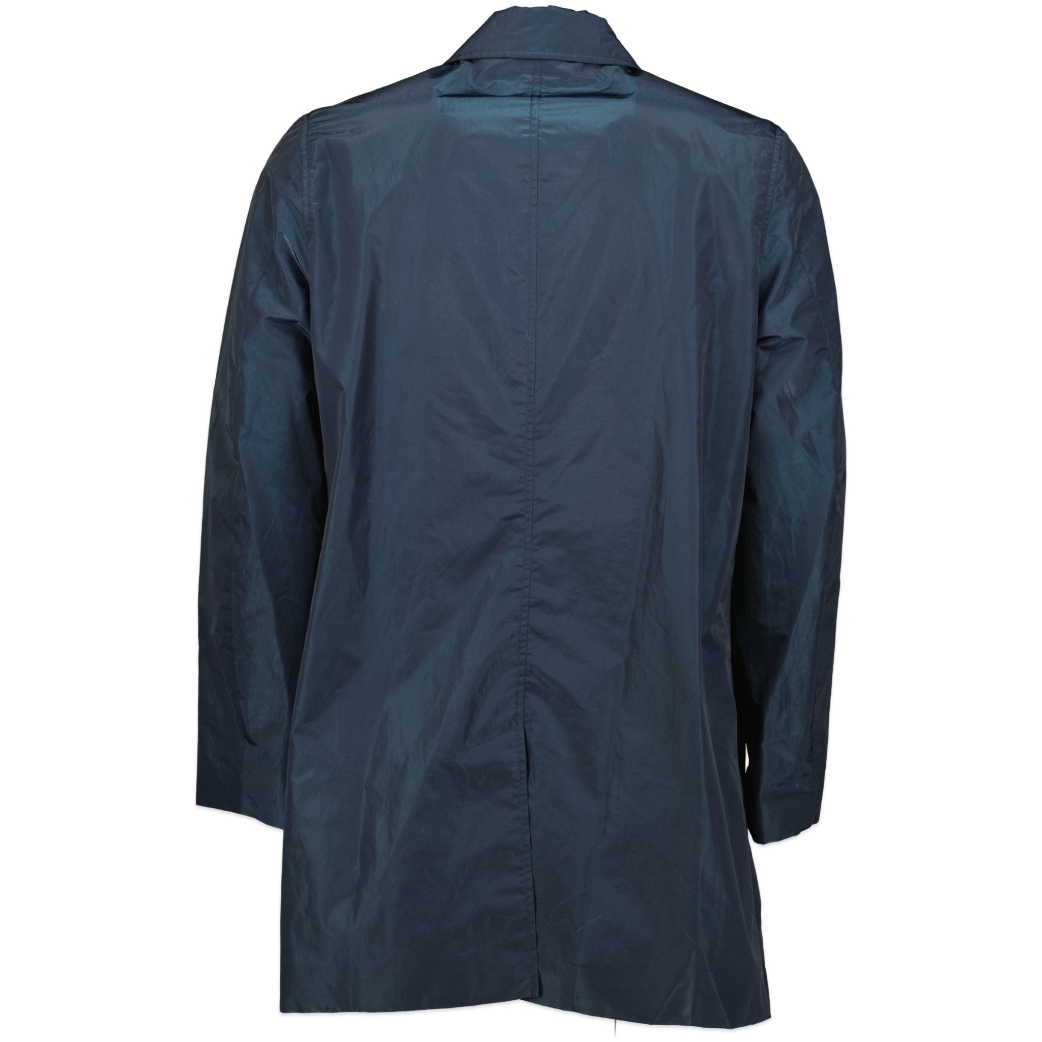 Aquascutum 'Aquasor Ryecroft' Check Rain Coat Nylon Shimmer Blue
