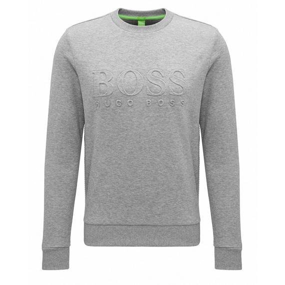 Hugo Boss Grey Embossed Logo Sweatshirt