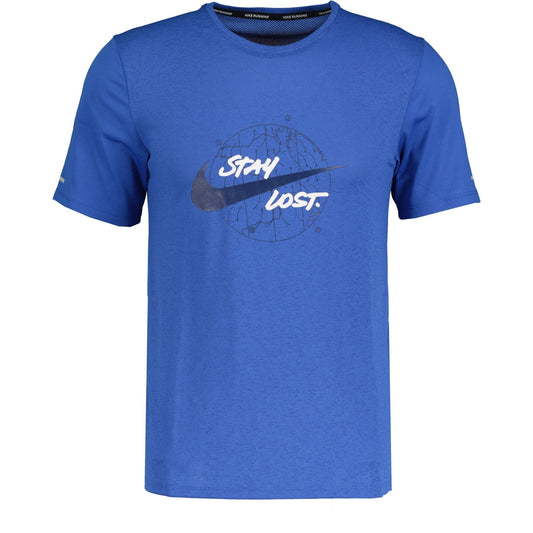 Nike Dri-Fit Miler "Stay Lost" T-Shirt Blue - LinkFashionco